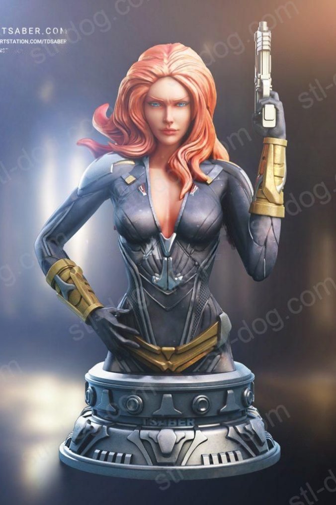 黑寡妇(Black Widow Bust) 3D打印图纸